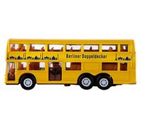 Idena 4229634 4229634-Berlin Double Decker Bus, Plastic, Yellow