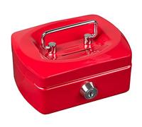 IDENA 50032 Cash Box Mini 125 x 95 x 60 mm, Red
