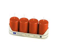 IDENA/50x90 mm Pack of 4 Wax 10.2x9.8x9.1 406243 Candles - Red