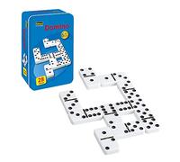 Idena 6050012 - Domino Double Six Game, Metal Box