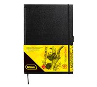 Idena 63142 Sketch Book FSC-Mix A4 Blank 80 Pages 110 g/m2 Hard Cover Black 1 Piece