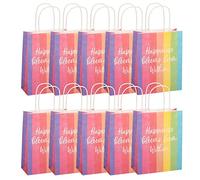 Idena 90059 Rainbow Gift Bag Pack of 10