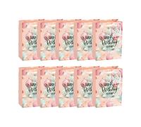 Idena 90060 Gift Bag Happy Birthday, Pack of 10, Gift Bag, Birthday