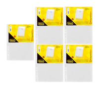 Idena 90371-500 A4 Grained Document Wallets Plastic 40µ Indelible Transparent Films with Universal Perforation