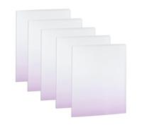 Idena 90385 Display Book A4, Pack of 5 with 20 Transparent Pockets, Plastic Presentation Folder in White/Purple, Folder for Certificates, Documents and Much More