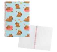 Idena Capybara 11557 Spiral Notepad, A4 Lined, Writing Pad with 80 Sheets without Margin, 80 g/m² Paper in White