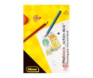 Idena Colouring Pad - FSC-Mix, A4, 100 Sheets, 70 g/m², Thick - Pack of 1-10390