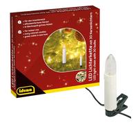 Idena DCX30CW LED Candle Fairy Lights, 30 Warm White for Indoor Use