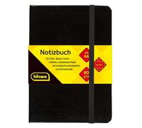 idena® DIN A6 Notebook 192 Pages 80 g/m², Square Ruled - Black 209282