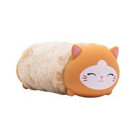 Idena - Fluffy Cat Pencil Case with Zip, Approx. 22 x 8 x 8 cm in Beige