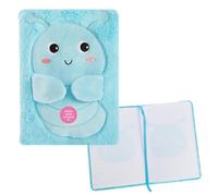 Idena Fluffy Caterpillar 12105 A5 Lined Notebook 80 Sheets 80 g/m² White with Bookmark Ribbon and Plush Cover