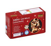 Idena LED Fairy Lights for Indoor and Outdoor Use with Timer, Copper PVC, Weiß und Warm Weiß, 100er