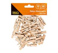 Idena Pack of 48 Miniature Wooden Pegs 1.4 Inch Long for Crafts, Decorating and Embellishing 63134