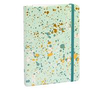 Idena Sparkle Mint 12251 Notebook, Squared, 14 x 20 cm, 192 Pages, 100 g/m², with Document Pocket, Bookmark Ribbon and Rubber Closure, Pack of 1