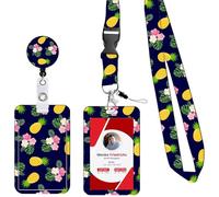 Identical Title with Lanyard - Practical ID Protector Scratch Resistant Clear for Everyday Use with Retractable Buckle for Comfort | Refrigid Buckle for a Variety