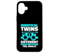 Identical Twins Different Prescriptions Yes Really Case for iPhone 16 Plus