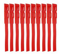 Identification ID Collar Bands for Cattle, 10pcs Plastic Livestock Rings, Multi - Color - Durable Farm Marking Supplies, Safe Lightweight Design for Animal Tagging (Red)