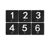 Identification Sign Number Exam Room Numbers for Educational Institution Exam Room Sign Numbers with Braille and Tactiles Identification Number