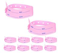 Identification Wristbands PVC 100pcs for Pink Hospital Patient Use