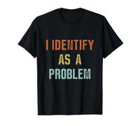 Identify As A Problem T-Shirt Value Graphic T-Shirt, Men, Black, S