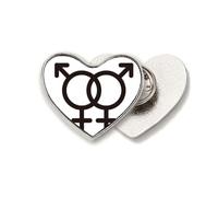 Identifying Rainbow Equality Double-Number Distinction Heart Metal Pin Brooch Clip Love