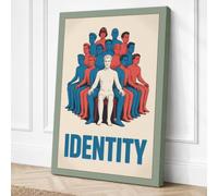 Identity Among Crowd Canvas Wall Art Print 36x24 Inch (91 x 61 cm)
