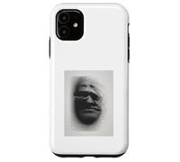 Identity Crisis Art Print Techno Glitch Black Ink Portrait Case for iPhone 11