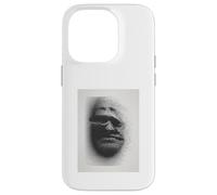 Identity Crisis Art Print Techno Glitch Black Ink Portrait Case for iPhone 14 Pro