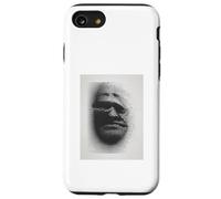 Identity Crisis Art Print Techno Glitch Black Ink Portrait Case for iPhone SE (2020) / 7/8