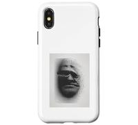Identity Crisis Art Print Techno Glitch Black Ink Portrait Case for iPhone X/XS