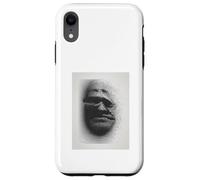 Identity Crisis Art Print Techno Glitch Black Ink Portrait Case for iPhone XR