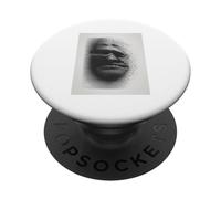 Identity Crisis Art Print Techno Glitch Black Ink Portrait PopSockets Adhesive PopGrip