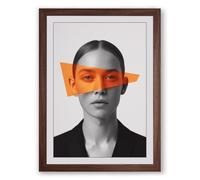 Identity Obscured Modern Framed Wall Art Print A3 (42×29.7cm) Walnut, Wall Decor for Living Room, Bedroom, Office & Home, Ready to Hang, Art Gift
