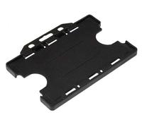 Identity-Plus: Black Open Faced Dual Double Sided Landscape ID Card Holder (10)