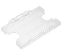 Identity-Plus: Clear/Opaque Open Faced Dual Double Sided Landscape ID Card Holder (10)