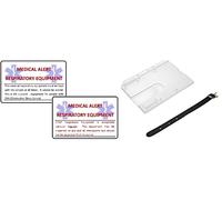 Identity-Plus CPAP Medical Alert Emergency Card (Obstructive Sleep Apnea) with Enclosed Card Holder & Leather Strap