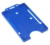 Identity-Plus: Light Blue Rigid Open Faced Single Sided Portrait ID Card Badge Pass Holder (75)