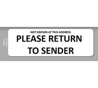 Identity Plus: Pre-Printed Self Adhesive Labels - Return to Sender (50)