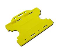 Identity-Plus: Yellow Open Faced Dual Double Sided Landscape ID Card Holder (100)