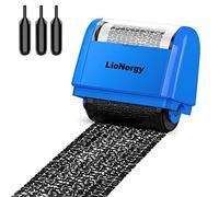 Identity Protection Roller Stamp LioNergy 1.5 Inch Roller Identity Theft Prevention Security Stamp with 3 Refills - Navy Blue