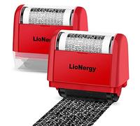 Identity Protection Roller Stamp LioNergy 1.5 Inch Wide Roller Identity Theft Prevention Security Stamp - Red, 2 Packs