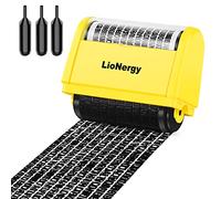 Identity Protection Roller Stamp LioNergy Extra Large 2.0 Inch Roller Identity Theft Prevention Security Stamp with 3 Refills - Yellow