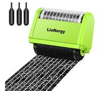 Identity Protection Roller Stamp LioNergy Extra Large 2.0 Inch Roller Identity Theft Prevention Security Stamp with 3 Refills - Green