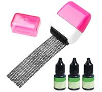 Identity Protection Stamp, Security Stamp, Reserved Stamp, Identity Anti-Theft Stamp with 3 Oil Printing Pads, Privacy Protection Rolls, Pink