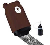 Identity Theft Stamp, Data Defender, Identity Theft Protection Roller Stamp Wide Kit, Guard Roller Stamp for Secure Confidential ID Blackout Security Anti-Theft Privacy Safety (Brown)