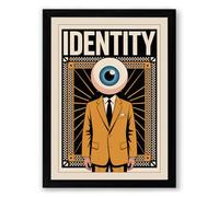 Identity Under Observation Art Deco Framed Wall Art Print A3 (42×29.7cm) Black, Wall Decor for Living Room, Bedroom, Office & Home, Ready to Hang, Art Gift