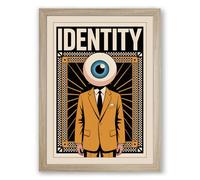 Identity Under Observation Art Deco Framed Wall Art Print A3 (42×29.7cm) Oak, Wall Decor for Living Room, Bedroom, Office & Home, Ready to Hang, Art Gift