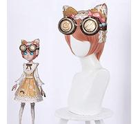 Identity V Mechanic Tracy Reznik Cosplay Wigs Candy Girls Orange Pink Short Synthetic Hair Wig for Halloween Party Role Play