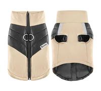 Idepet Dog Winter Coat Waterproof Dog Jackets Warm PetClothes for Small Medium large Pet Dog Cat Puppy S M L XL XXL 3XL 4XL 5XL (Khaki, M)