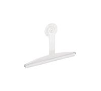iDesign 22300 Basic Shower Scraper, Plastic Window Cleaning Squeegee with Suction Cup, Clear